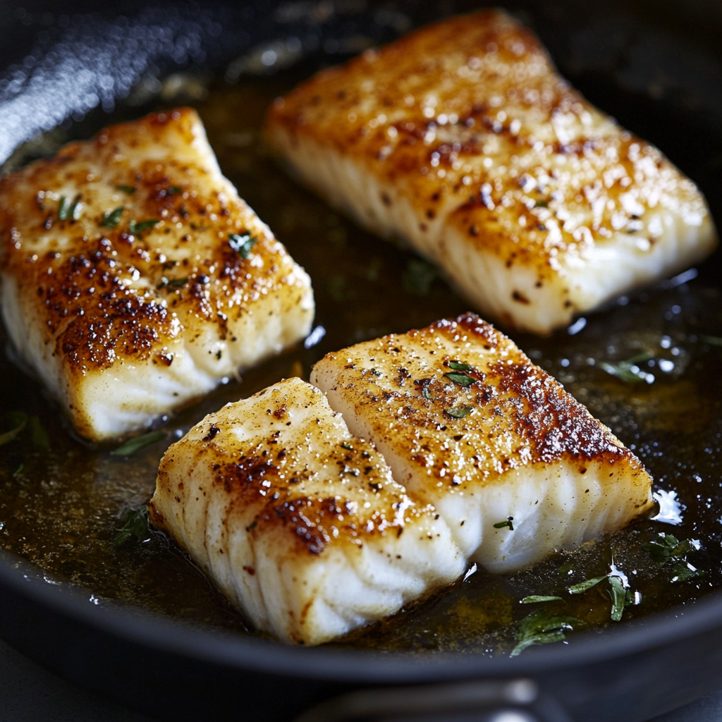 Crispy fried cod fish recipe served with lemon wedges, perfectly golden and seasoned for a delicious meal.