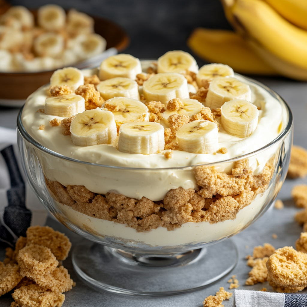 Easy Banana Pudding Recipe with Layers of Creamy Pudding, Bananas, and Wafers