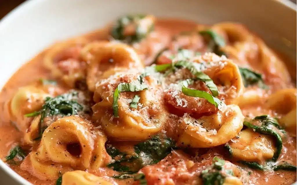 Creamy Spinach Tomato Tortellini – A Comforting Delight