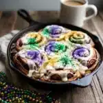 King Cake Cinnamon Rolls (Canned Dough Hack) 2 King Cake Cinnamon Rolls