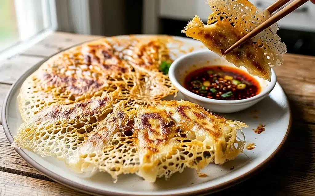 Pork and Chive Potstickers (Crispy Skirt) – A Taste of Home