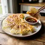 Pork and Chive Potstickers (Crispy Skirt) - A Taste of Home 2 Pork and Chive Potstickers