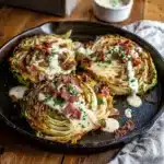 Roasted Cabbage Steaks with Bacon