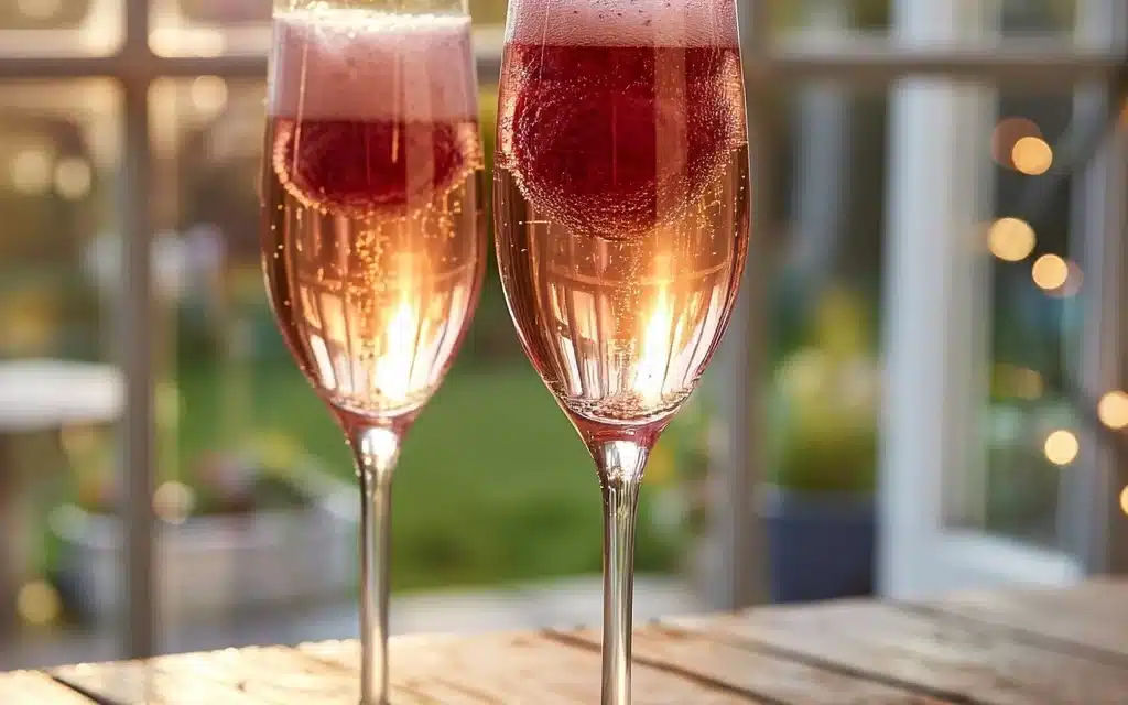 Strawberry Champagne Floats: A Delightful and Quick Treat