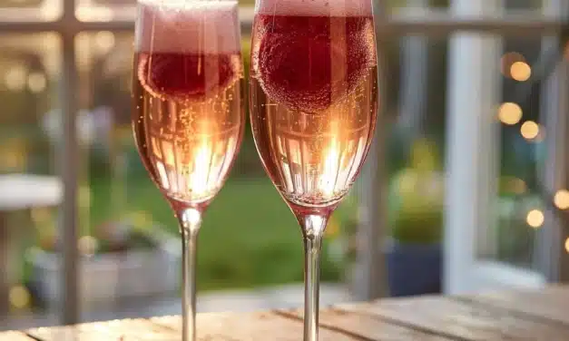 Strawberry Champagne Floats: A Delightful and Quick Treat
