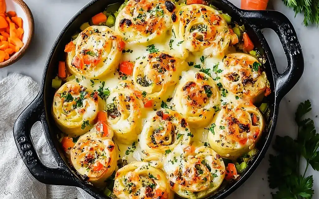 Cheesy Baked Vegetable Rolls – A Comforting Classic