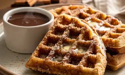Churro Waffles with Mexican Chocolate