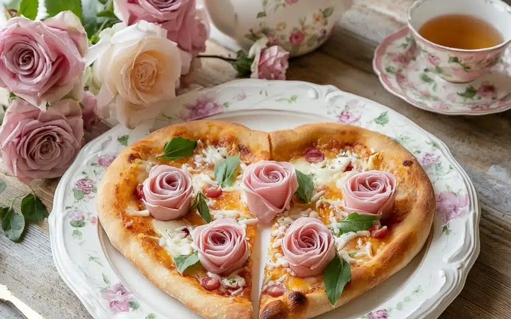 Coquette Rosa Pizza with Prosciutto Roses