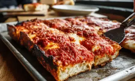 Detroit-Style Red Stripe Pizza: A Delicious Slice of Motor City Magic