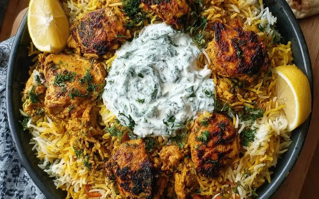 Dump And Bake Chicken Tzatziki Rice