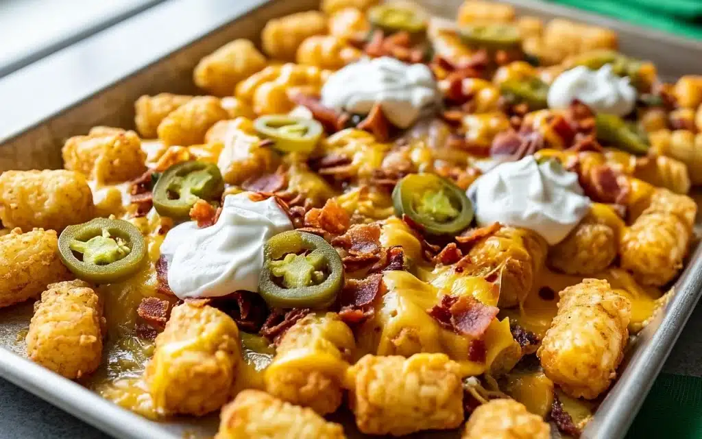 Loaded Totchos (Tater Tot Nachos)