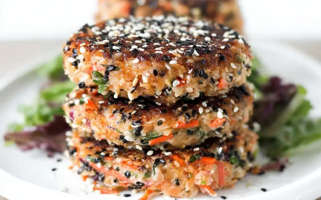 Sesame Crusted Salmon Patties