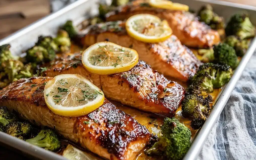 Sheet Pan Hot Honey Salmon & Broccoli: A Delicious 20-Minute Meal