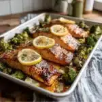Sheet Pan Hot Honey Salmon & Broccoli: A Delicious 20-Minute Meal 2 Sheet Pan Hot Honey Salmon & Broccoli