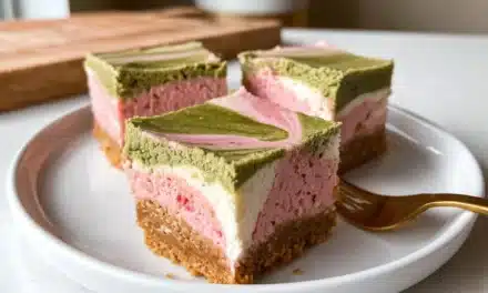 Strawberry Matcha Swirl cheesecake Bars – A Delightful Treat