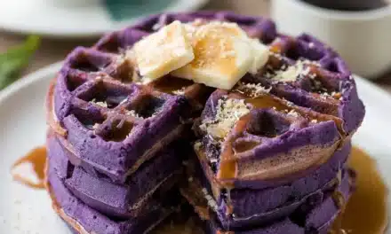 Ube Mochi Waffles