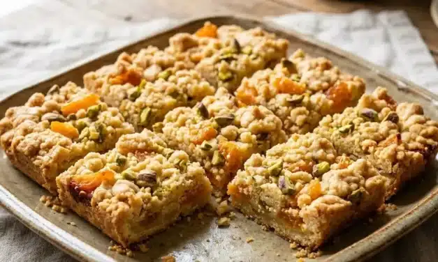 Buttery Apricot Pistachio Squares