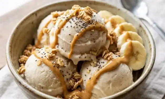 Frozen Banana Nice Cream Breakfast