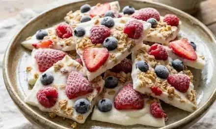 Frozen Yogurt Bark with Fresh Fruit