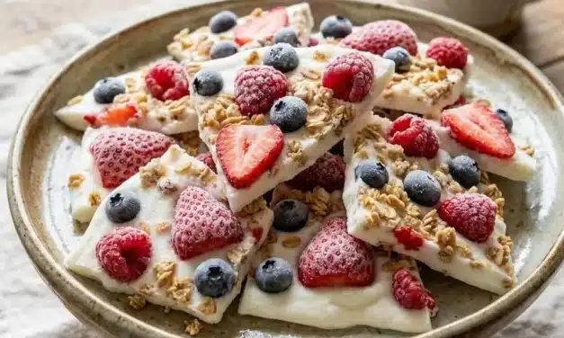 Frozen Yogurt Bark with Fresh Fruit