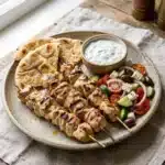 Healthy Greek Chicken Souvlakis