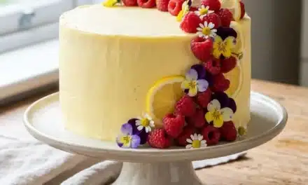 Lemon Raspberry Spring Birthday Cake