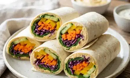 Rainbow Veggie Wraps with Hummus