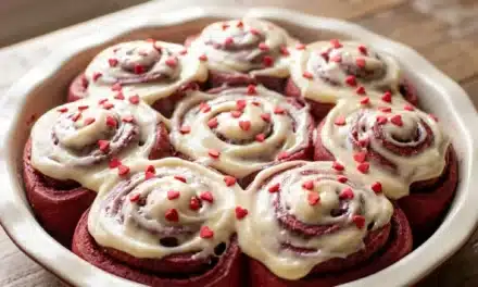 Red Velvet Valentine’s Day Cinnamon Rolls