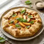 Rustic Peach and Basil Galette 2 Rustic Peach and Basil Galette