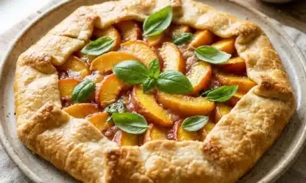 Rustic Peach and Basil Galette