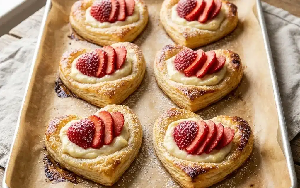 Strawberry Cream Cheese Heart Danishes
