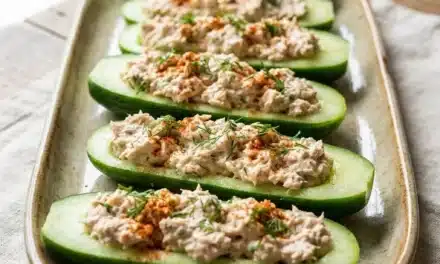 Tuna Salad Cucumber Boats (Low Carb)
