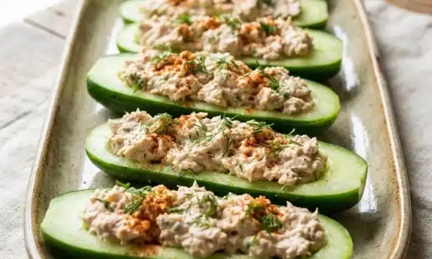 Tuna Salad Cucumber Boats (Low Carb)